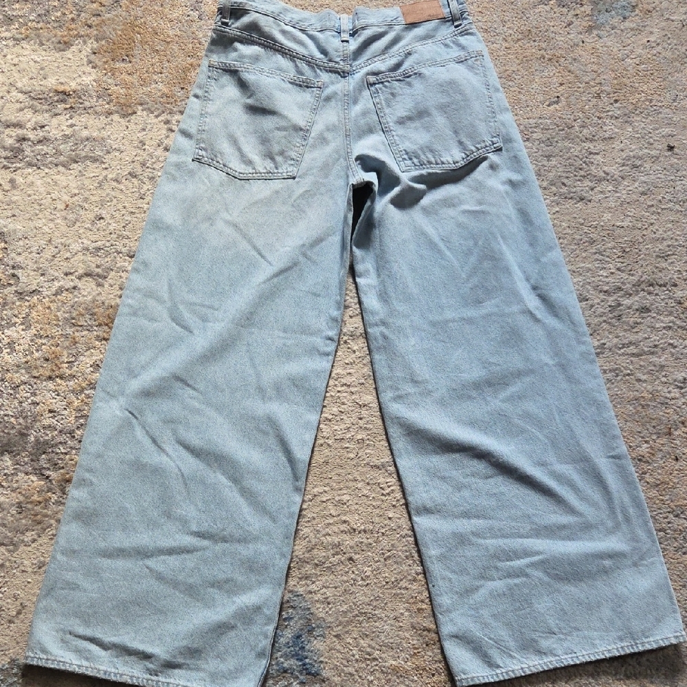 Madewell Super Wide Leg Light Blue Jeans - Picture 3 of 7
